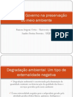 O Papel do Governo na preservação do meio ambiente.