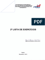 2ª Lista de Exercícios - 2010.02