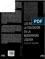 Los Retos de La Educacion en La Modernidad Liquida -Bauman Z- -Resaltado