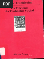 DURKHEIM, Émile. Da divisão social do trabalho. Martins Fontes