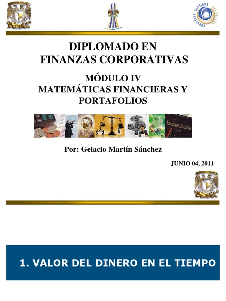 Matemáticas Financieras y Portafolios | PDF | Interés | Tasas de interés