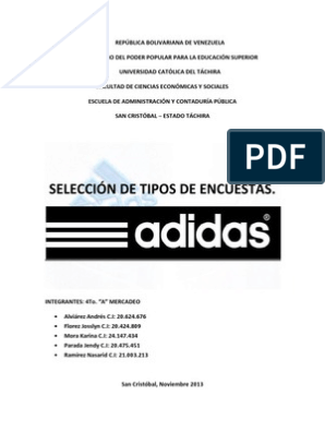 Robusto Generoso auditoría Selección de Tipos de Encuesta, Adidas. | PDF | Cuestionario | Internet