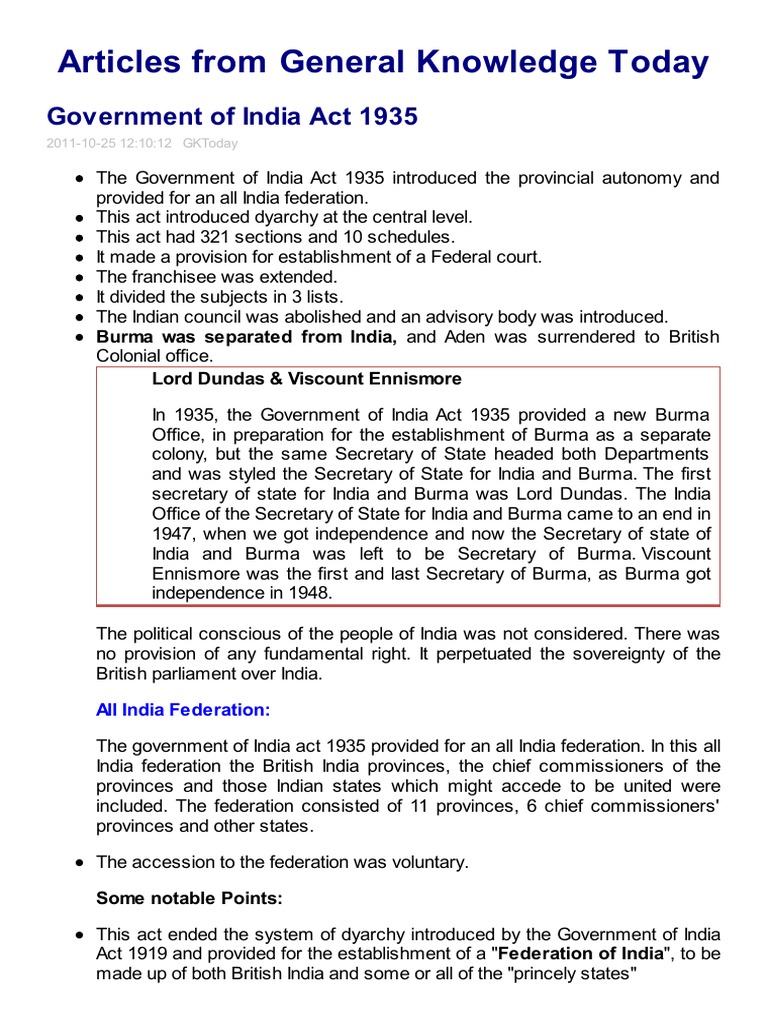 government india act 1919 and 1935 in hindi