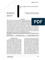 Water Sorption of Heat-Cured Acrylic Re-Sin: 1217 - 1812: Issn