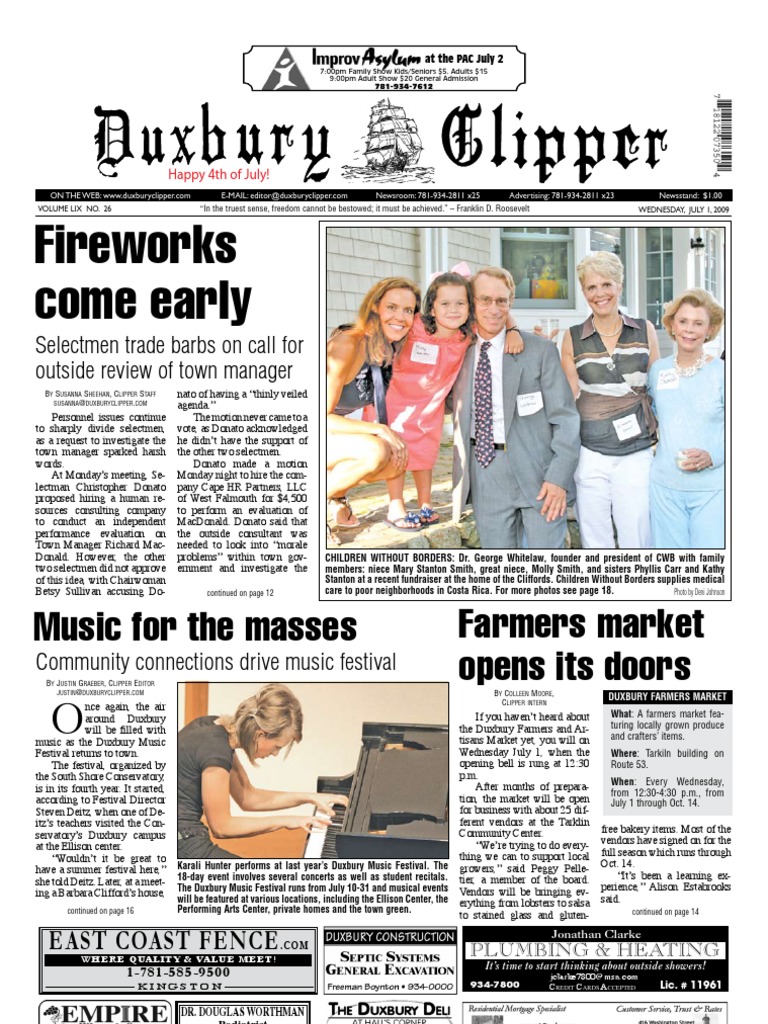 Duxbury Clipper 07 - 01 - 2009 | PDF | Leisure | Nature