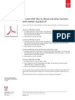 Adobe Acrobat Xi Convert PDF to Microsoft Office Word Tutorial Ie