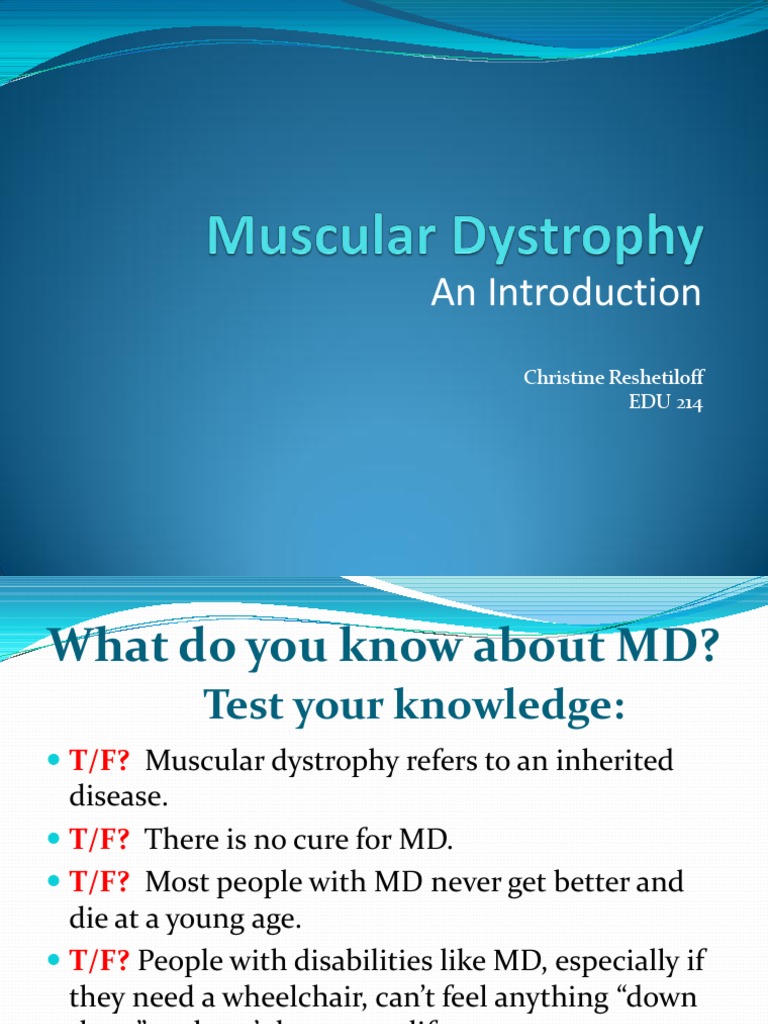 Understanding Muscular Dystrophy Facts | PDF | Muscular Dystrophy ...