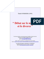 Durheim Mariage Divorce