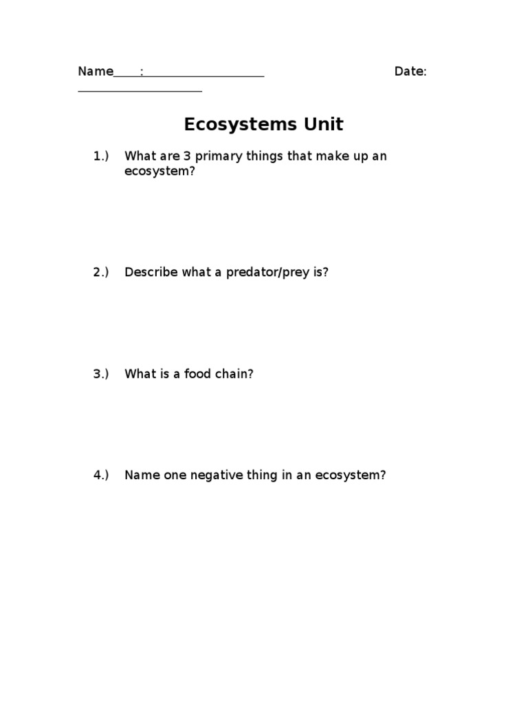 Ecosystems Basics: Key Concepts | PDF