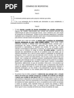 CENÁRIO DE RESPOSTAS - comunicado