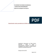 Questionário Sobre Sífilis em Grávidas Angola 2013