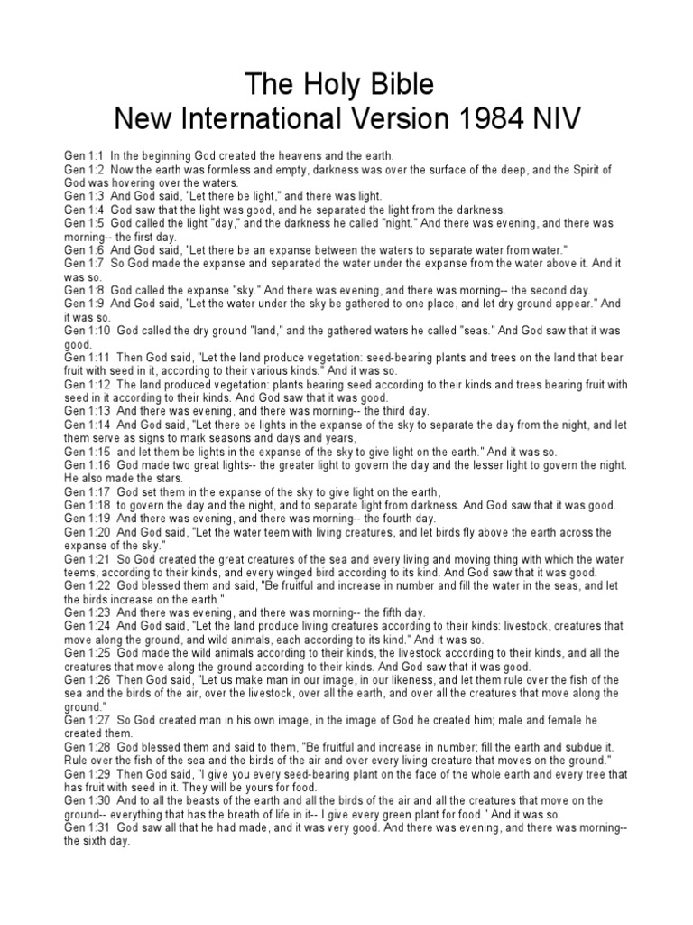 PDF Bible New International Version 1984 NIV