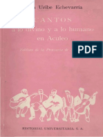 Cantos A Lo Divino y A Lo Humano en Aculeo - Juan Uribe Echeverria.