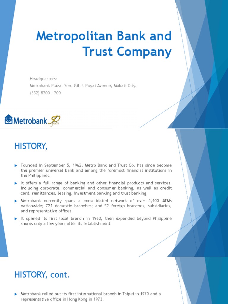 Metropolitan Bank and Trust Company Debit Card Bonds (Finance) Free 30day Trial Scribd