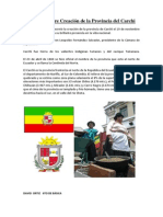 19 de Noviembre Creación de La Provincia Del Carchi