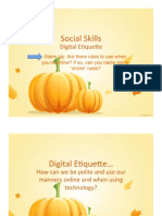 Digital Citizenship - Digital Etiquette 3-5