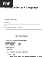 Introduction to C Language 