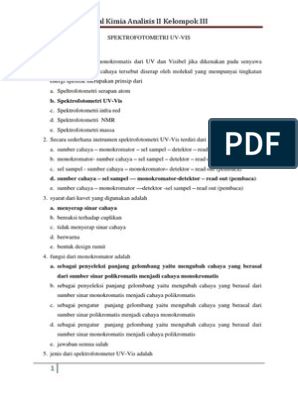kumpulan soal spektrofotometri pdf
