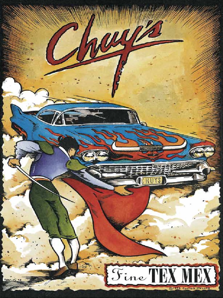 Chuys Menu PDF Burrito Mexican Cuisine