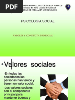 Valores y Conducta Prosocial