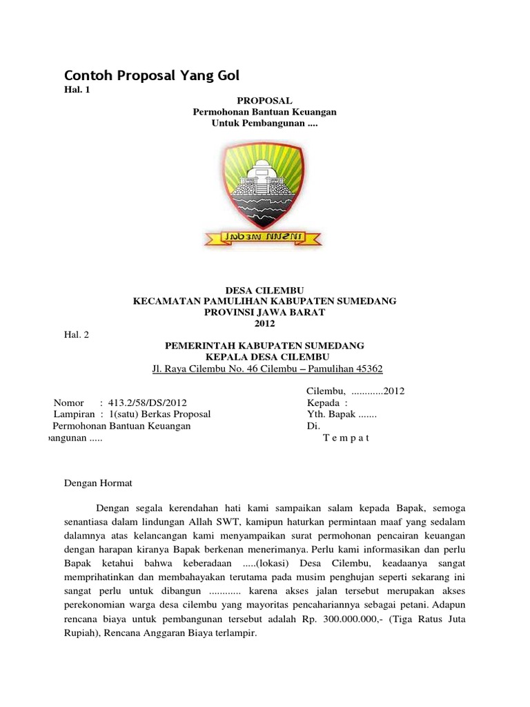 Contoh Proposal Bantuan Sosial Bencana Alam Kumpulan Informasi