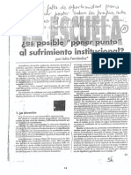 FERNANDEZ - Es Posible Poner Punto Al Sufrimiento Institucional