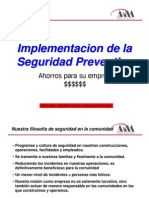 Implementación de la Seguridad Preventiva - Ing. Rafael Chireno