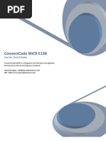Download MICR E13B font for check printing by ConnectCode SN185023 doc pdf