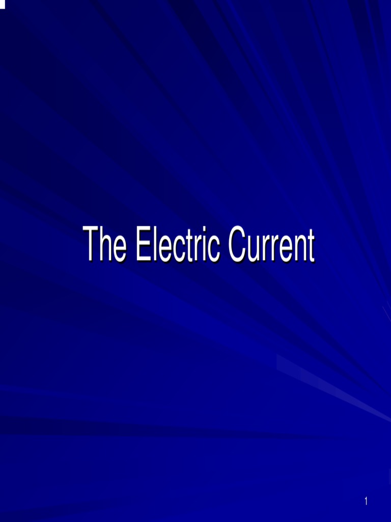 Understanding Electric Current Basics | PDF