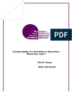 Transferability of E-Portfolios in Education- Phase One Report