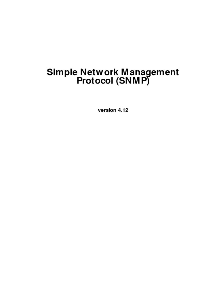 SNMP | PDF