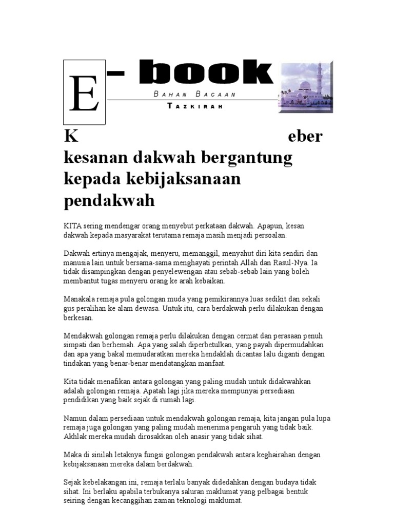 Keberkesanan Dakwah Pdf