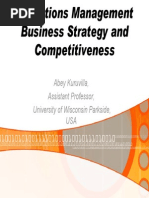 Operations Management Business Strategy and Competitiveness