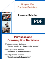 Chapter 16a Purchase Decisions: Consumer Behavior
