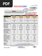 Bondaire 13 Seer Spec Price Sheet