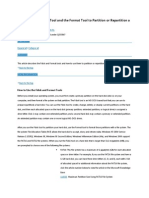 How To Use The Fdisk Tool and The Format Tool To Partition or Repartition A Hard Disk