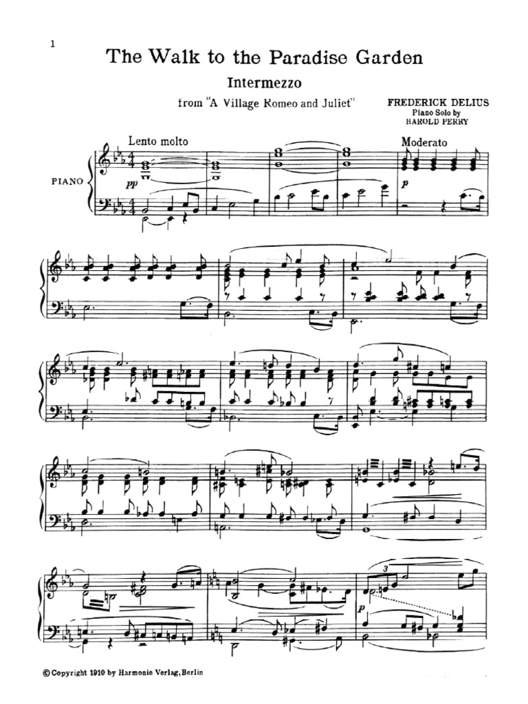 Delius Walk To Paradise Garden Pdf