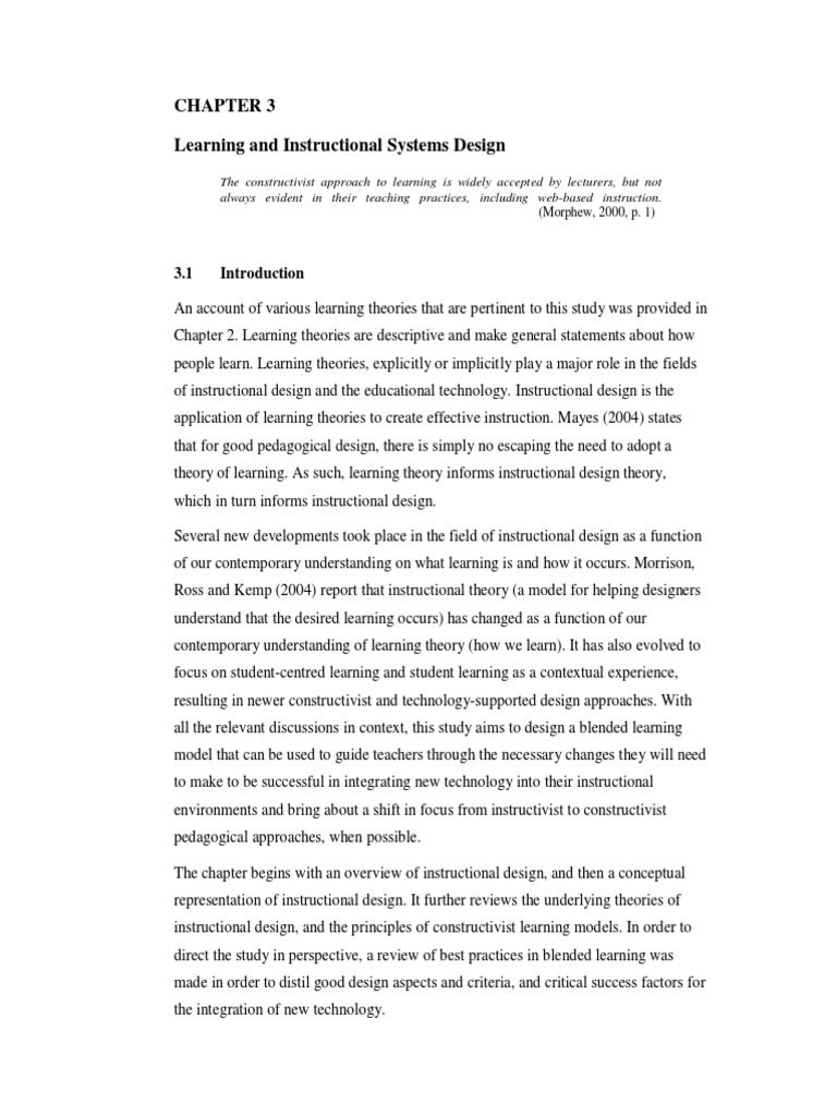 Instructional Design and Learning Theories | PDF | Instructional Design ...