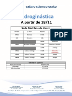 Hidroginástica 2013 - Novembro A Partir 18-11