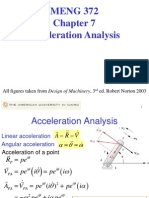 MENG 372 Acceleration Analysis: All Figures Taken From Design of Machinery, 3 Ed. Robert Norton 2003