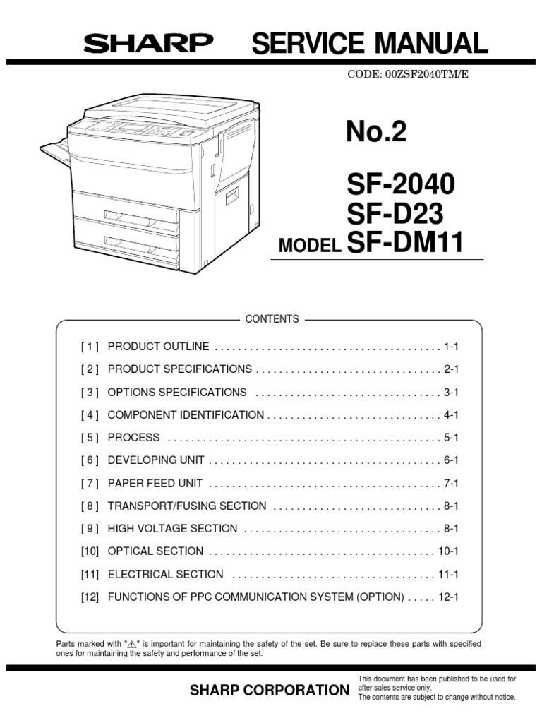 Sharp Sf 2040 Copier Sm | Manufactured Goods | Computing And Information  Technology
