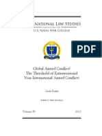 Global Armed Conflict - The Threshold of Extraterritorial Non-International Armed Conflicts - Sasha Radin USNWC LEGAL STUDIES BOOK