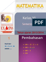 Soal Uas Matematika SD Vi Sem 1 Aa