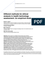 Different Methods for Ethical Analysis in HTA - Saarni