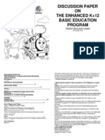 Discussion Paper ON The Enhanced K+12 Basic Education Program