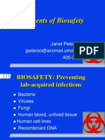 Elements of Biosafety: Janet Peterson Jpeterso@accmail - Umd.edu 405-3975