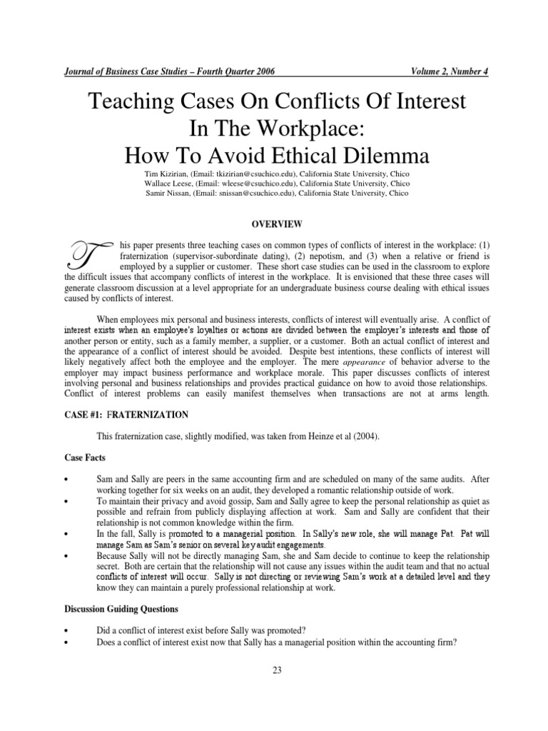 solving an ethical dilemma case study