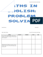 Problem Solving Worksheets