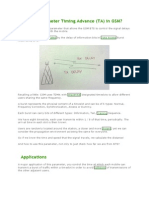 Parameter Timing Advance Explanation