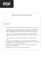 Guide To Writing A Marketing Plan: Instructions